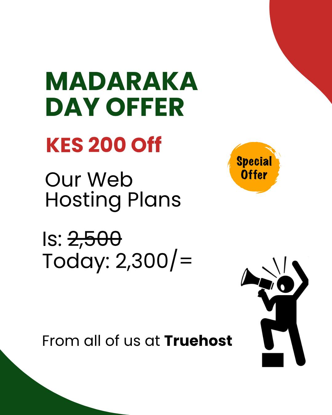 Truehost - Celebrate freedom with KES 200 OFF on our Web Hosting Plans ...