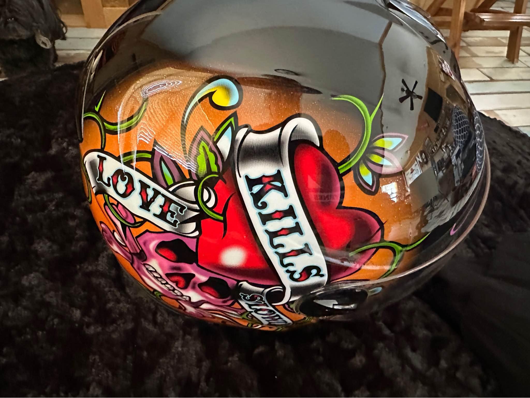 ed hardy helmets for motorcycles Motorcycle Helmet with old school tattoo designs Ed Hardy Helmet for Sale