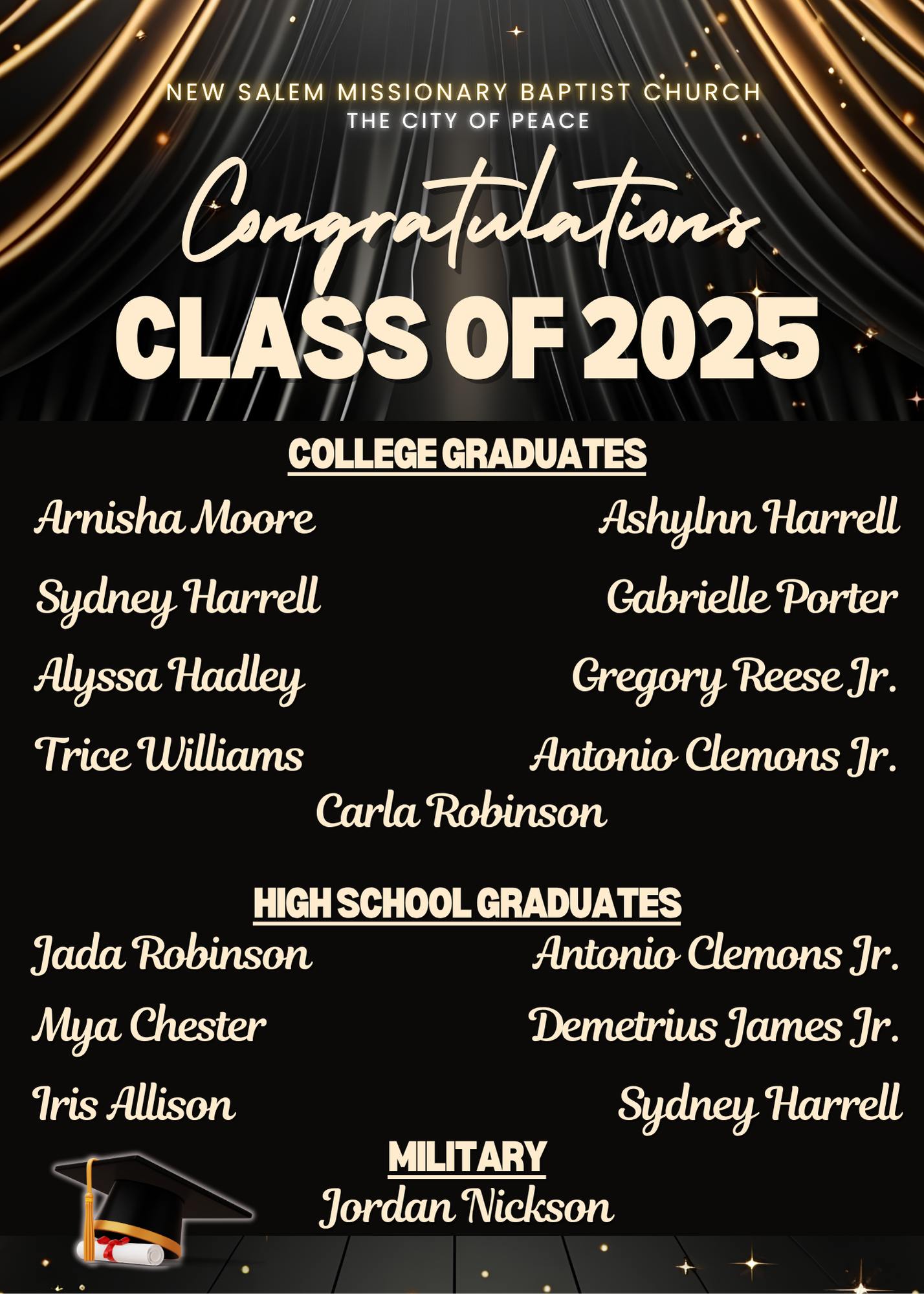 New - 🎓 Congratulations to Our 2025 Graduates! 🎓 New Salem Missionary ...