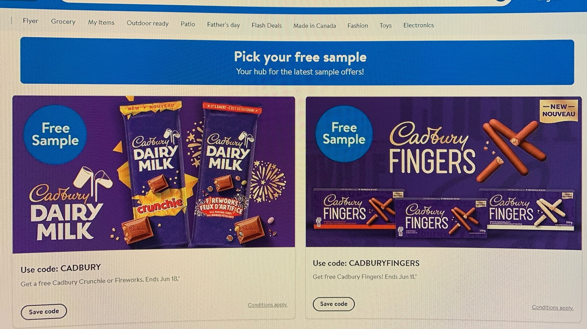 Walmart Canada - Absolutely, the free sample section on... | Facebook