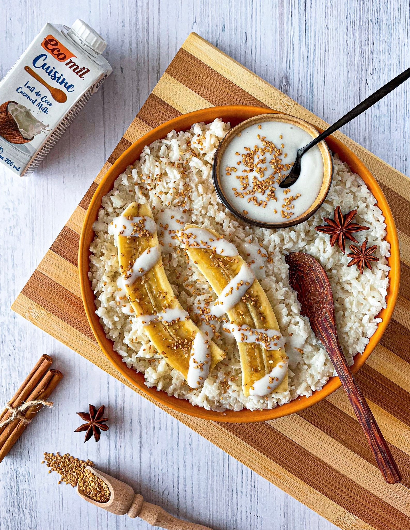 Ecomil - 🍌 BANANA STICKY RICE 🍌 ⭐️ INGREDIENTES: 250 gr. arroz 400 ml ...