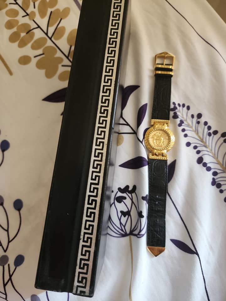 GIANNI VERSACE SIGNATURE 00617 GOLD PLATED G10 LL 7008012 SWISS
