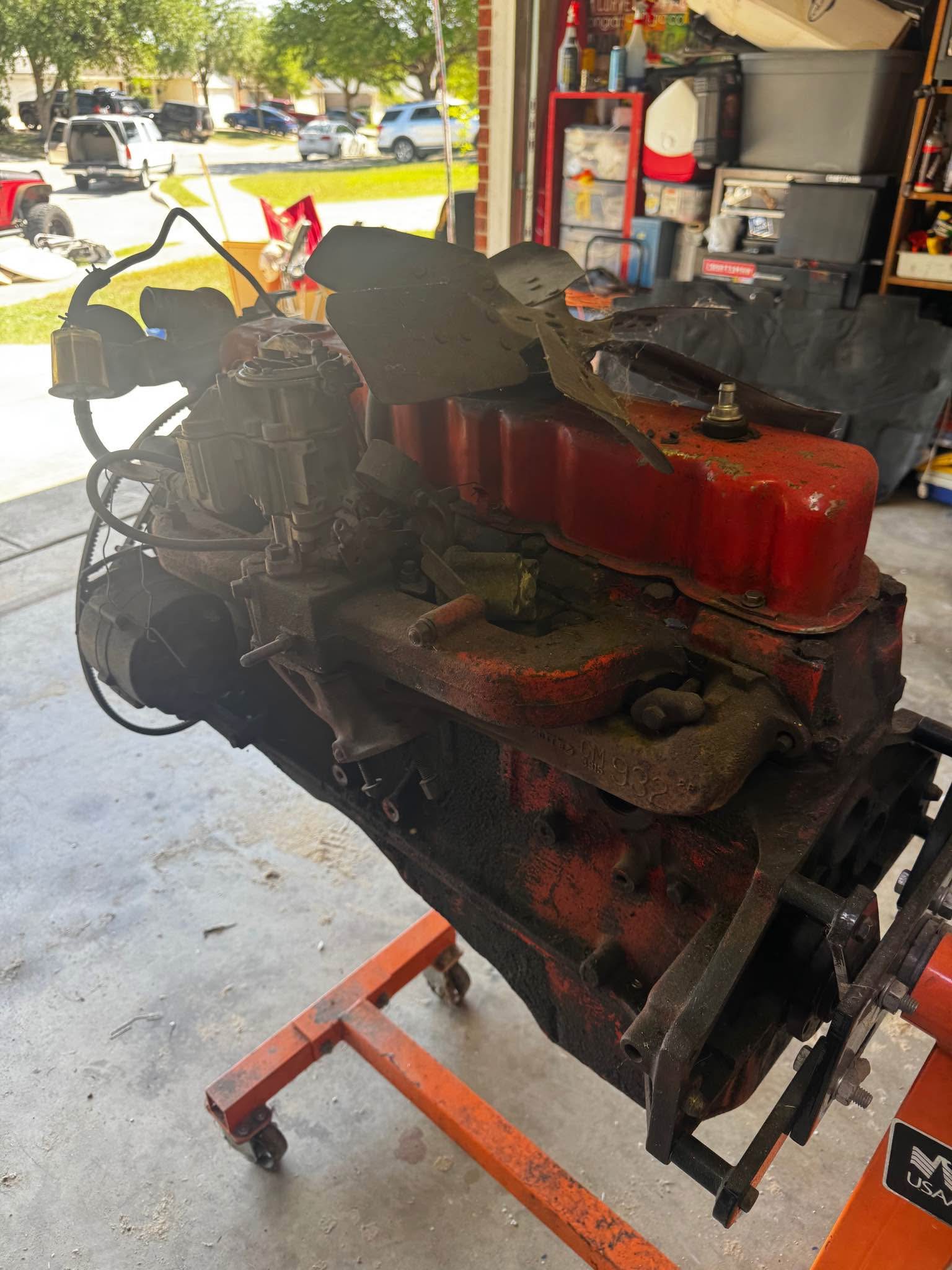 Straight six Engine Out of 67 Camaro mpu Most pick up Bring your own ...