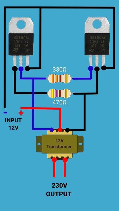 How its Works | This circuit diagram represents a basic 12V DC to 230V ...