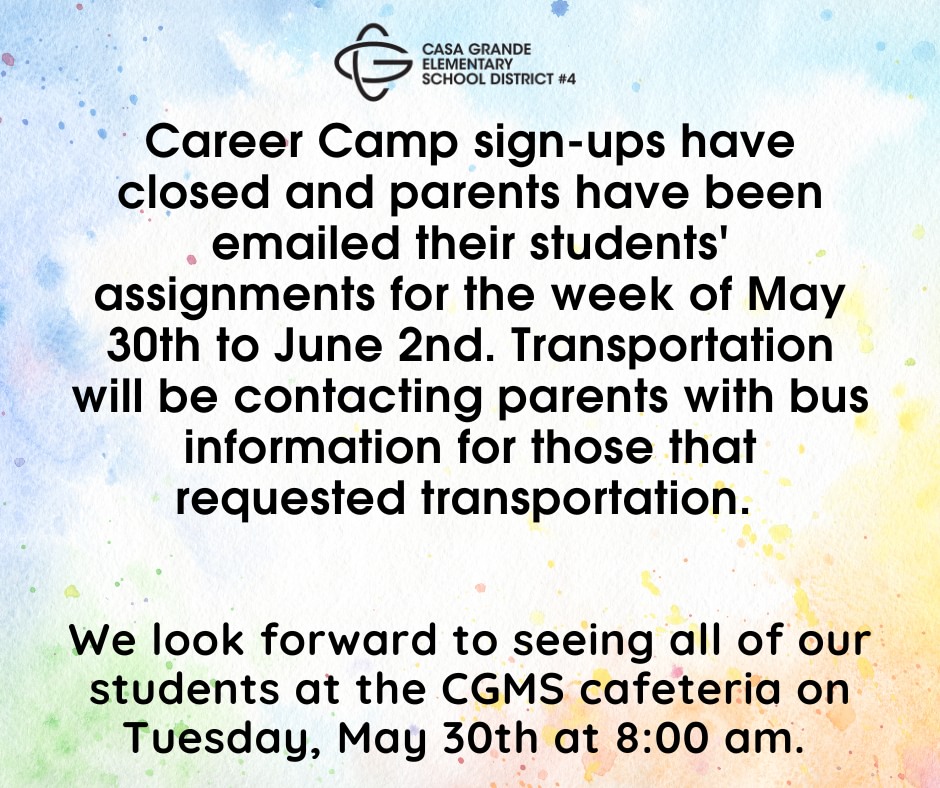 Career Camp sign-ups have... - McCartney Ranch Elementary | Facebook