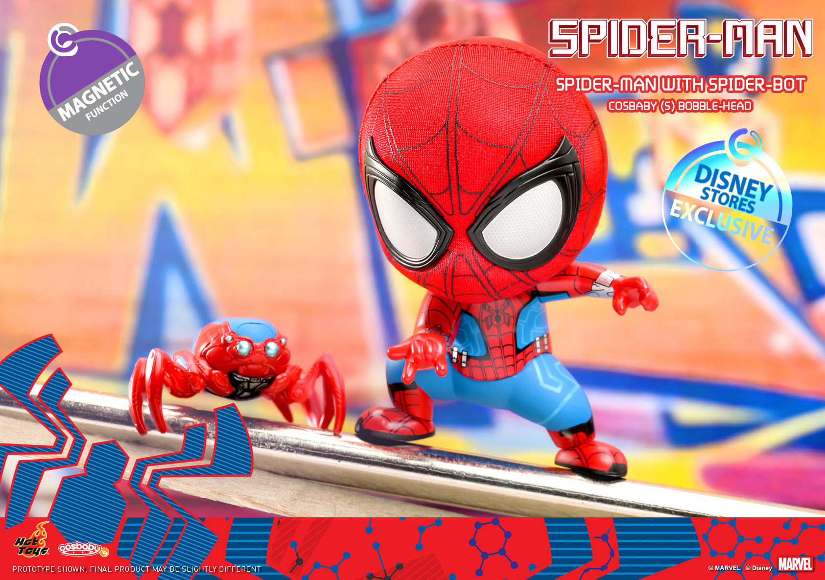 Avengers Campus - Spider-Man With Spider-Bot Cosbaby (S) Bobble 