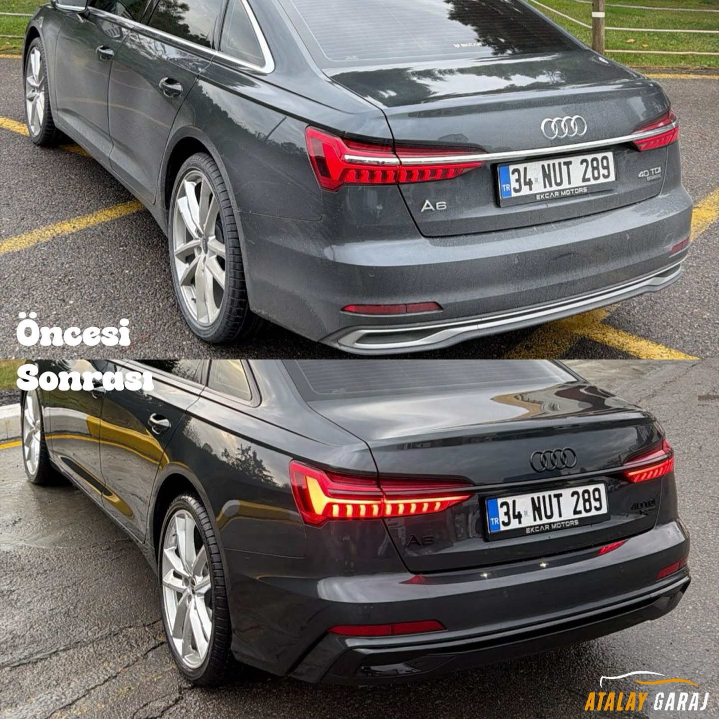 yotakochan様確認用⑥ Audi A6 C8 S-Line Orijinal Ön Arka Tampon Uygulaması💫 Uygulama