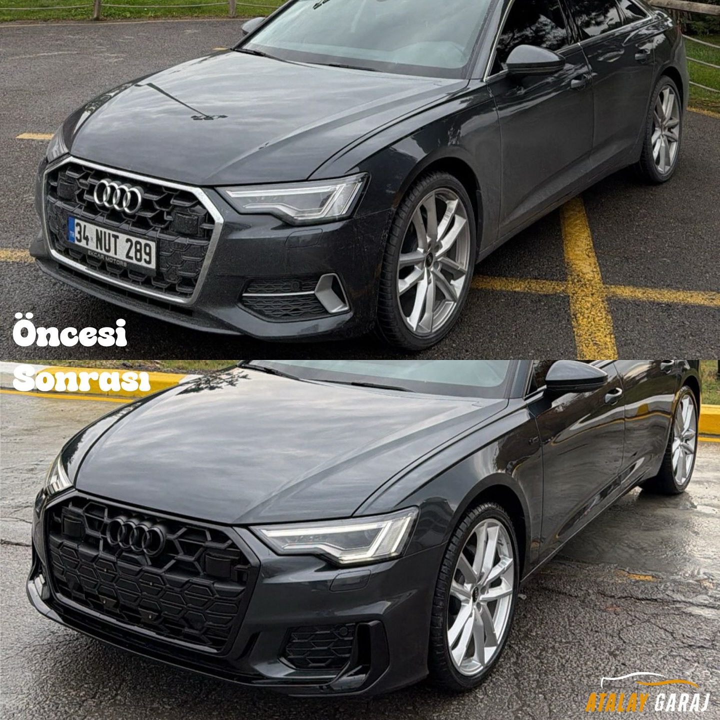 yotakochan様確認用⑥ Audi A6 C8 S-Line Orijinal Ön Arka Tampon Uygulaması💫 Uygulama