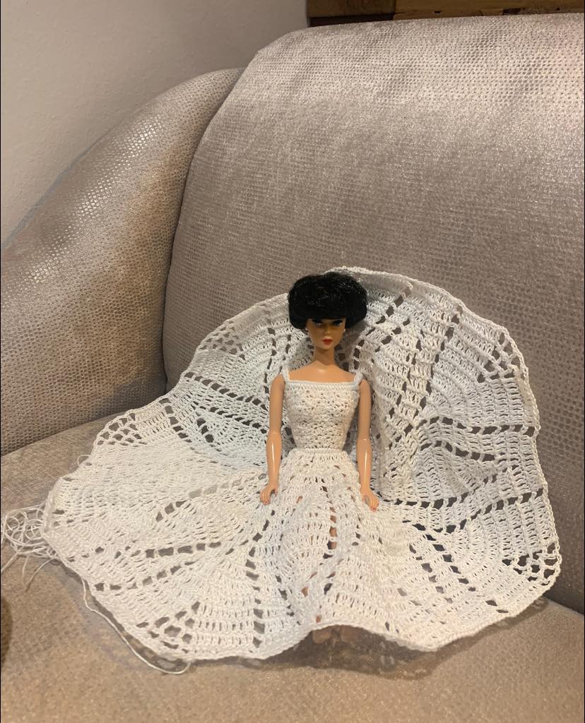 Vintage crochet dress pattern too thick for desired look