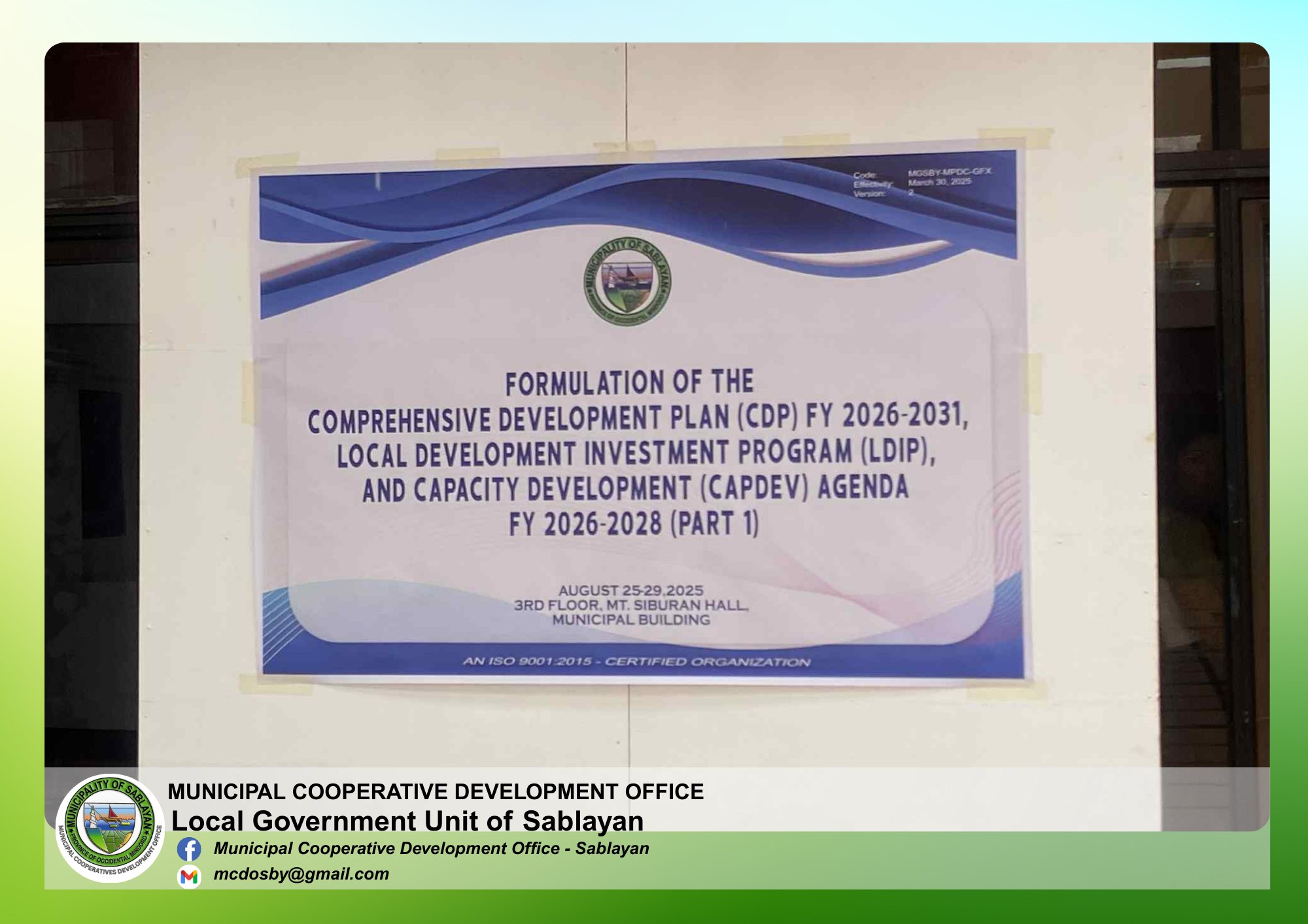 Municipal Cooperatives Development Office - Sablayan | Sablayan