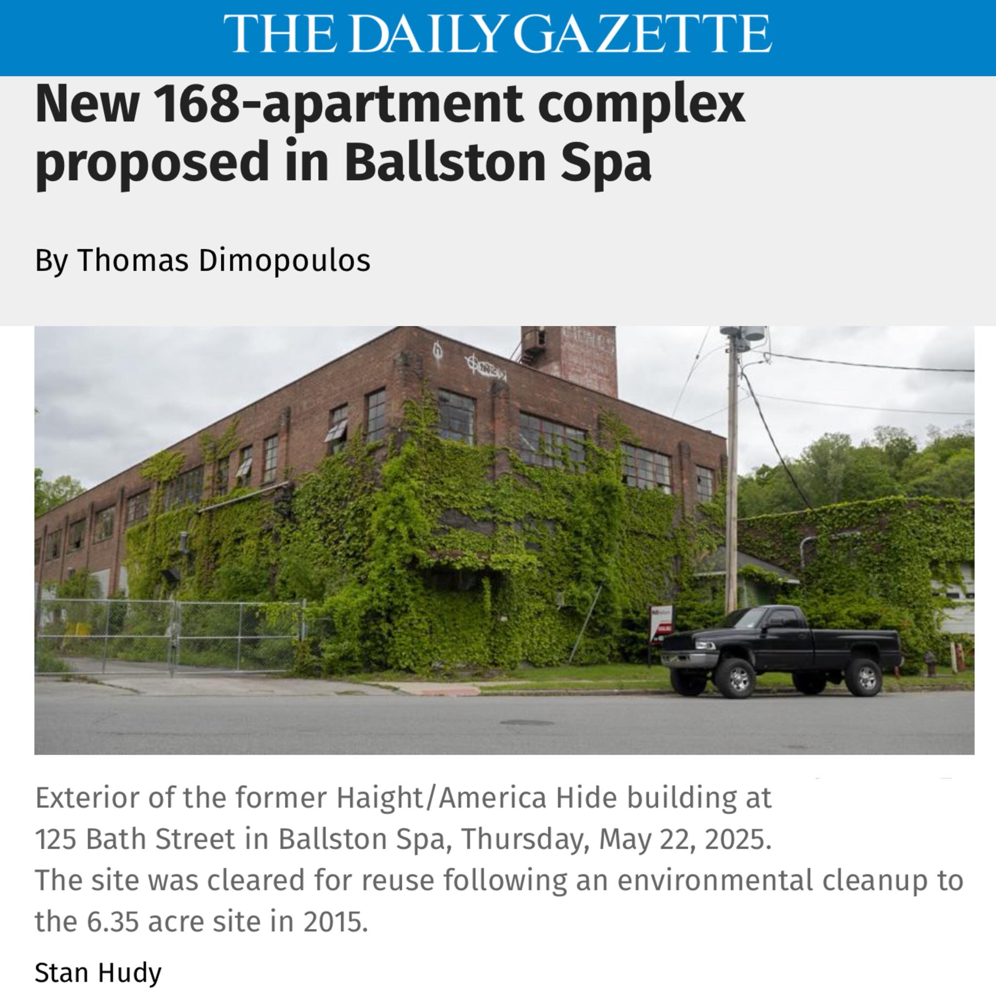 Mayor - Thanks to Thomas Dimopoulos of The Daily Gazette for covering ...