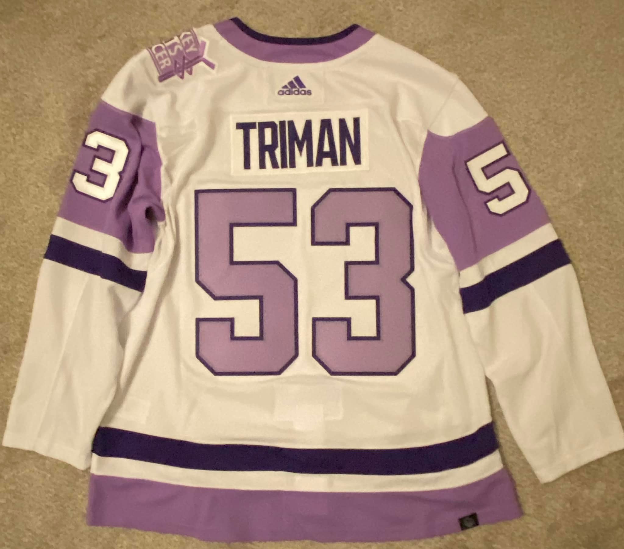 Hockey fights cancer jersey with customized number