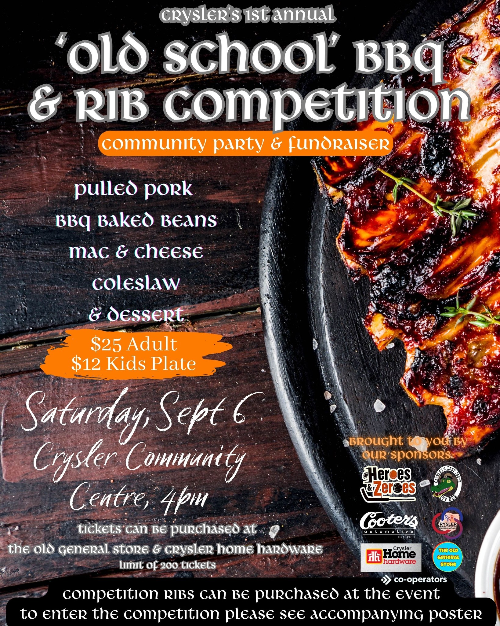 1st Annual 'Old School' BBQ Rib Competition