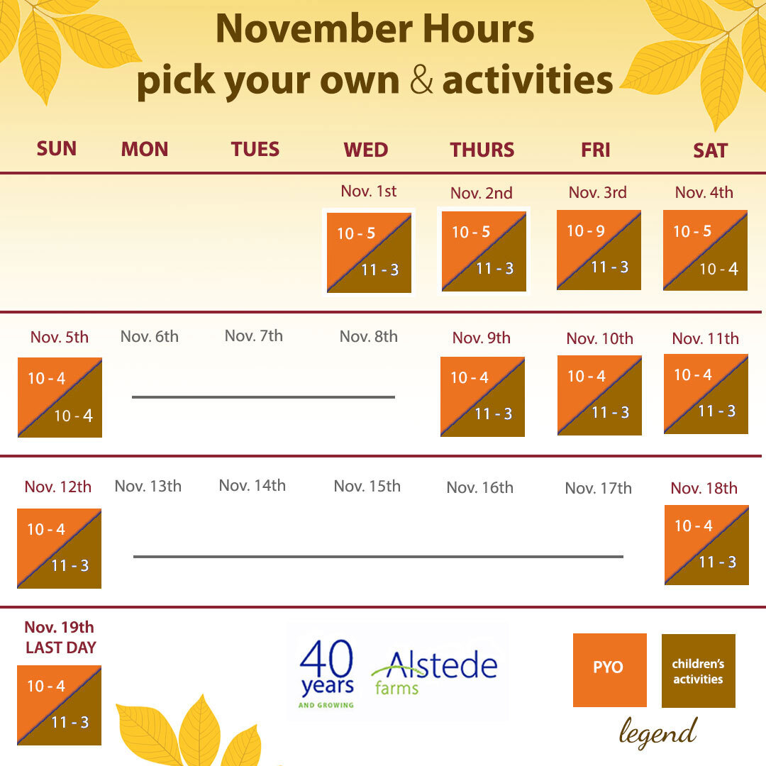 Alstede Farms - Hello November! Check out our Pick Your... | Facebook