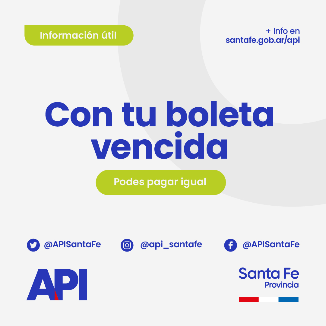 API Santa Fe - ⁉️Si la boleta está vencida, ¿se debe... | Facebook