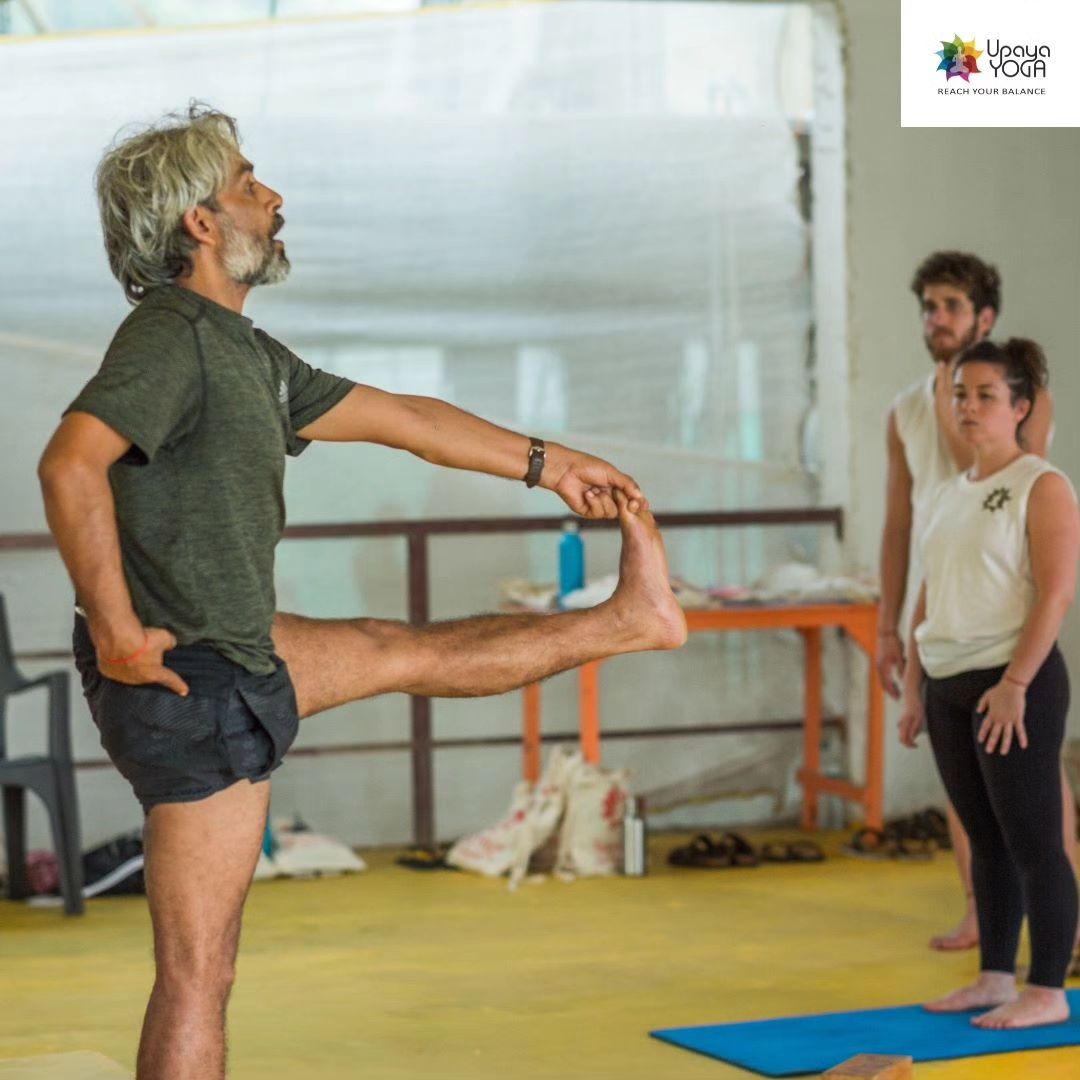 Upaya Yoga, Goa - Extended hand-to-big toe pose, or...
