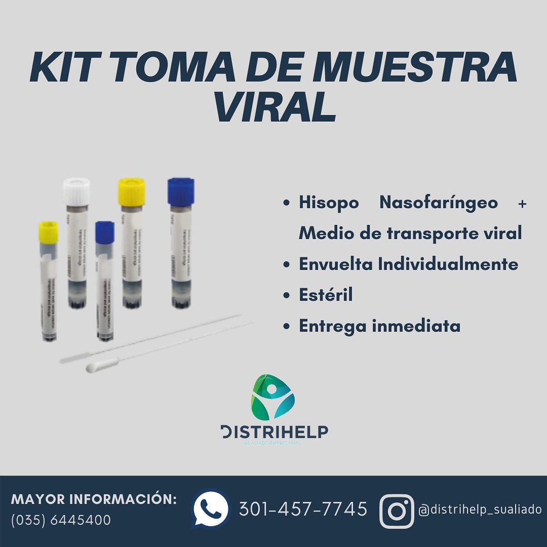 DistriHelp_ - Ahora tenemos el KIT PARA TOMA DE MUESTRA VIRAL ...