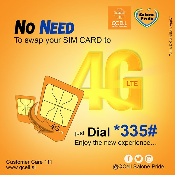 No need to swap your Sim Card to 4G... - QCell Salone Pride | Facebook