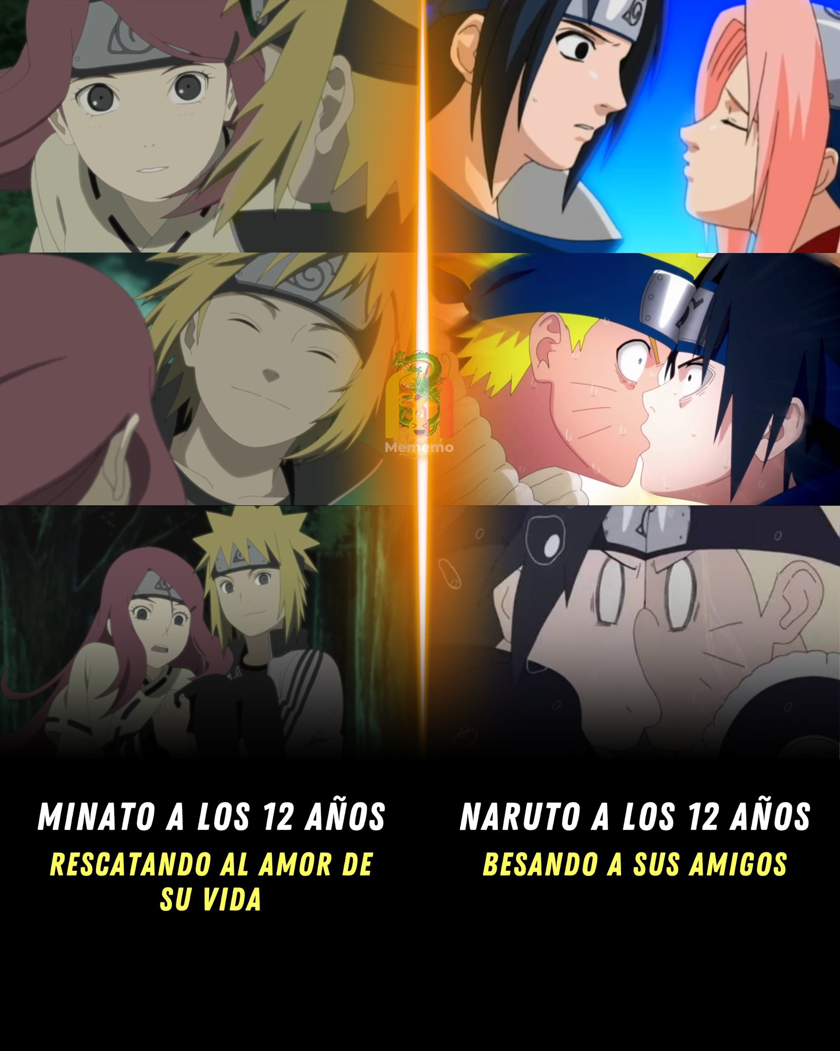 Mememo - La diferencia de Minato y Naruto 🤣 #NARUTO... | Facebook