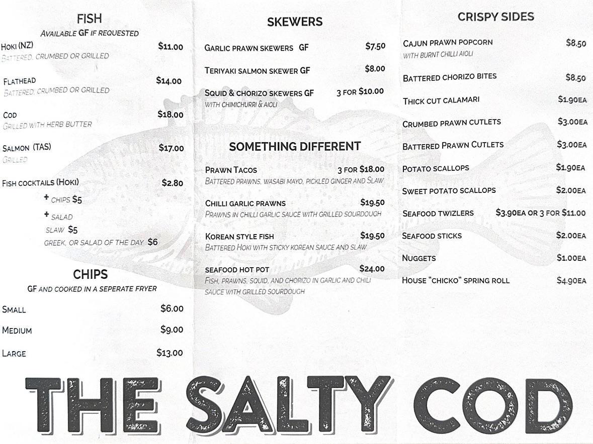 The salty cod - New menu launched this week. Be sure to... | Facebook