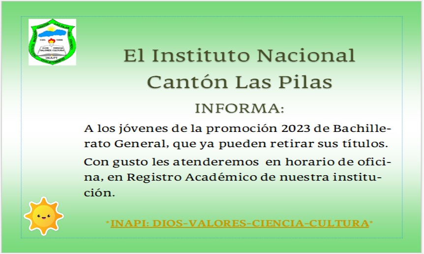 Instituto Nacional Canton Las Pilas | San Ignacio
