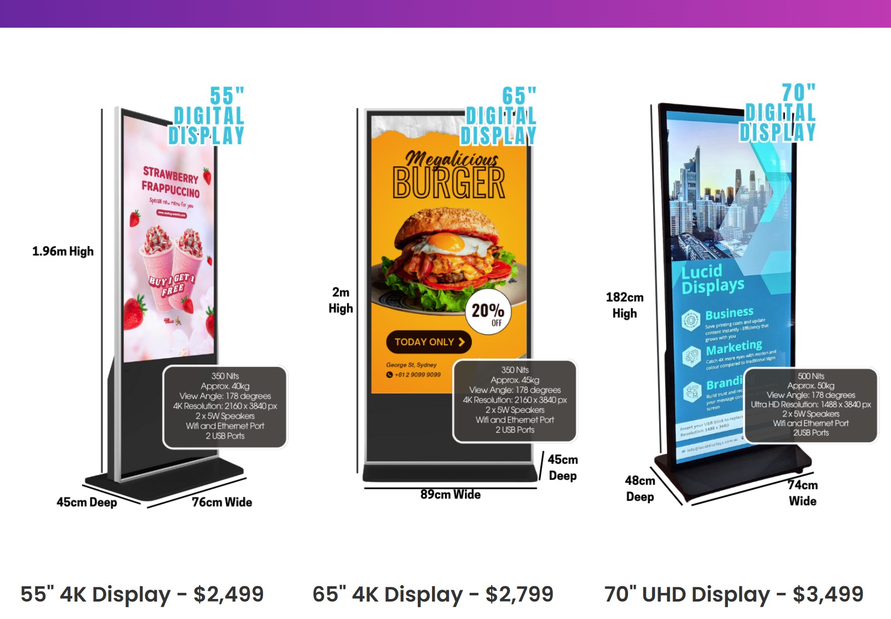 Lucid Displays Sales and Hire | Sydney NSW