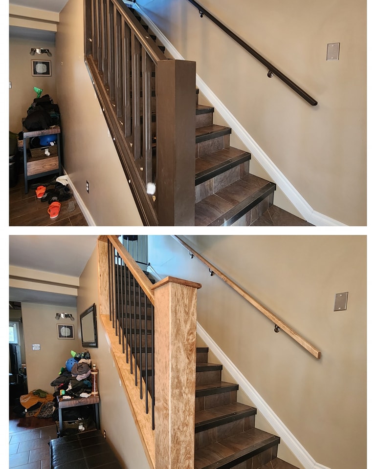A little railing revamping... - Iron Woodworks & Renovation