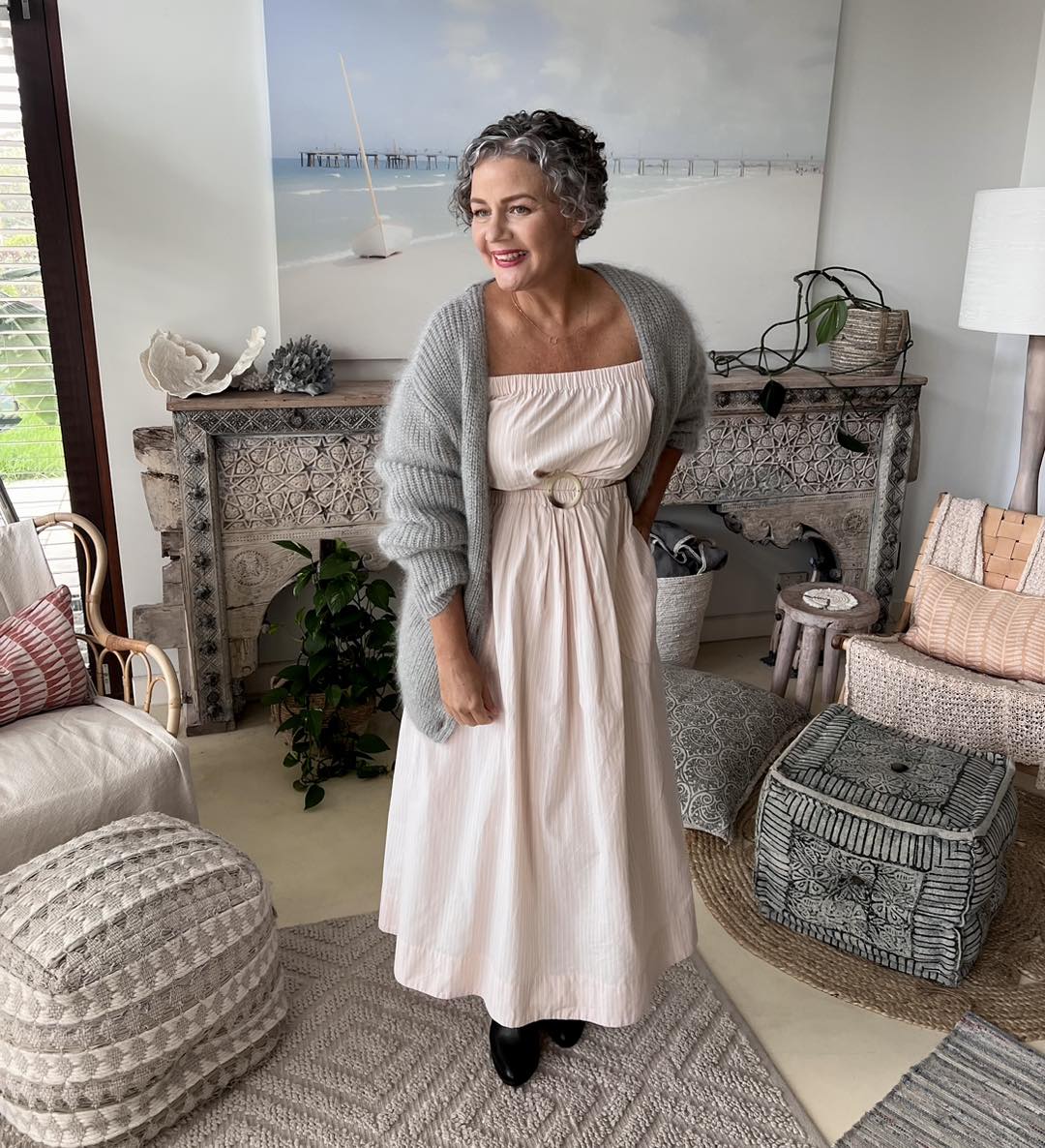 Getting ready for the Autumn trend of layering over our Summer dresses. Today was the perfect weather for it! Are you going to give this a try? Just add a chunky cardigan