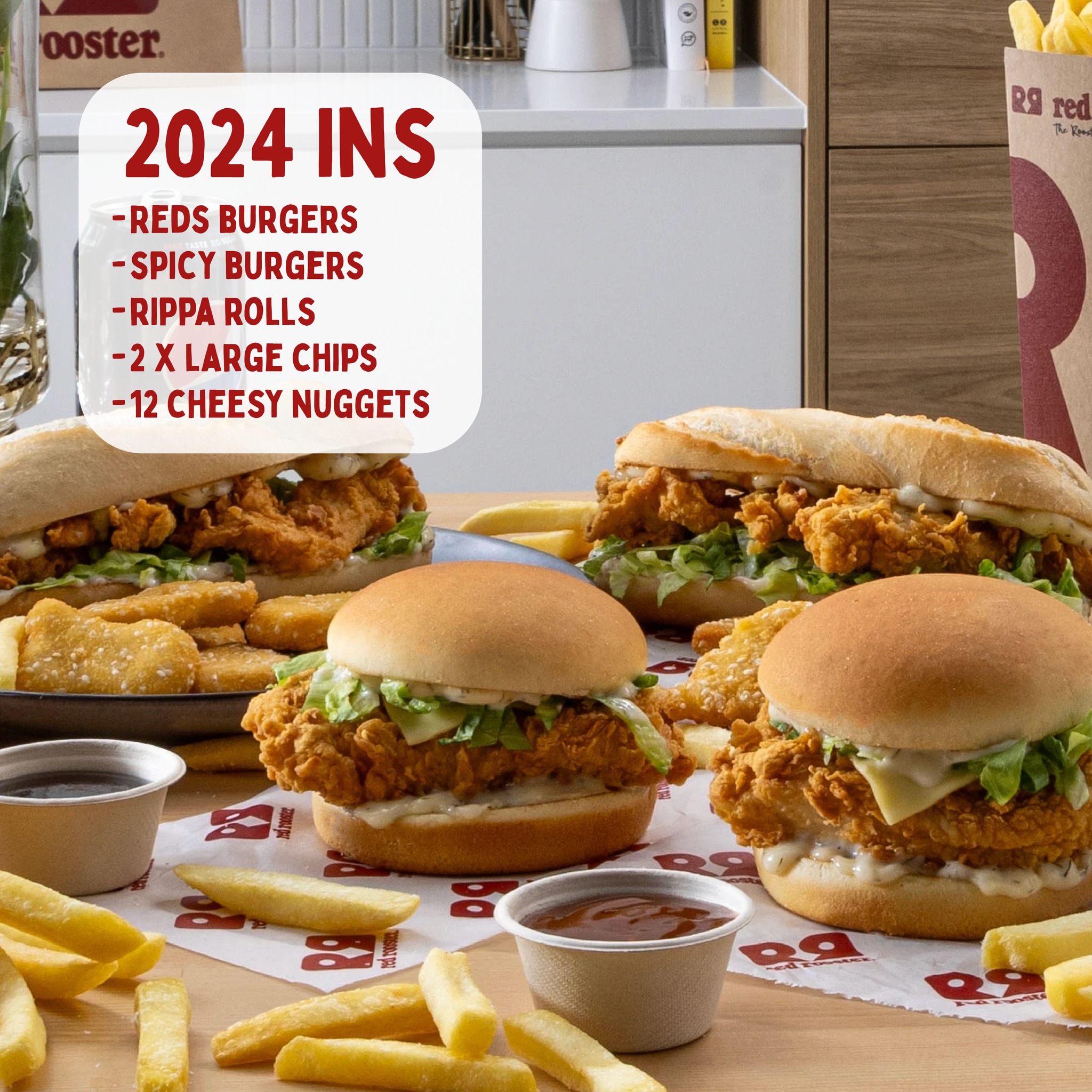 Red Rooster - INS for 2024 = Our Shared Burger Pack 🔥 🫡