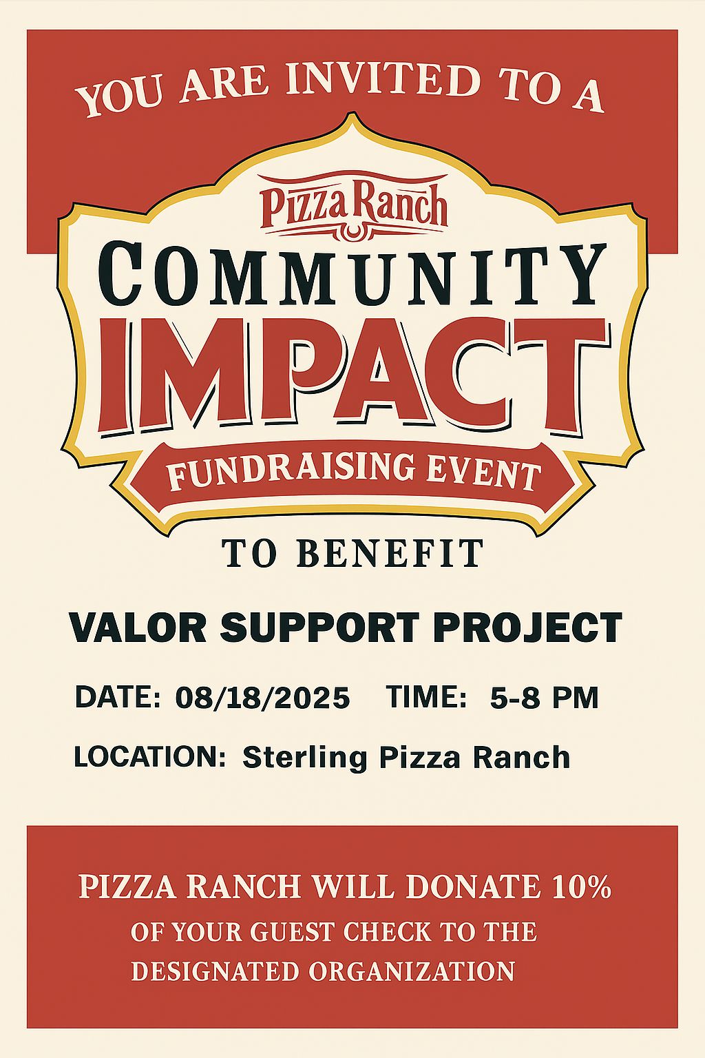Pizza Ranch impact Night