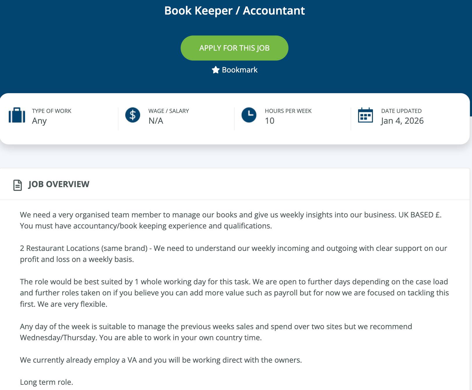 𝙋𝙖𝙧𝙩-𝙏𝙞𝙢𝙚 𝘼𝙘𝙘𝙤𝙪𝙣𝙩𝙖𝙣𝙩 𝙊𝙥𝙚𝙣𝙞𝙣𝙜... - Alex Sagun - US Accountant | Facebook