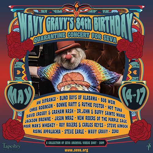 RIP David Crosby. Poster from Wavy Gravy's Quarantine Concert for