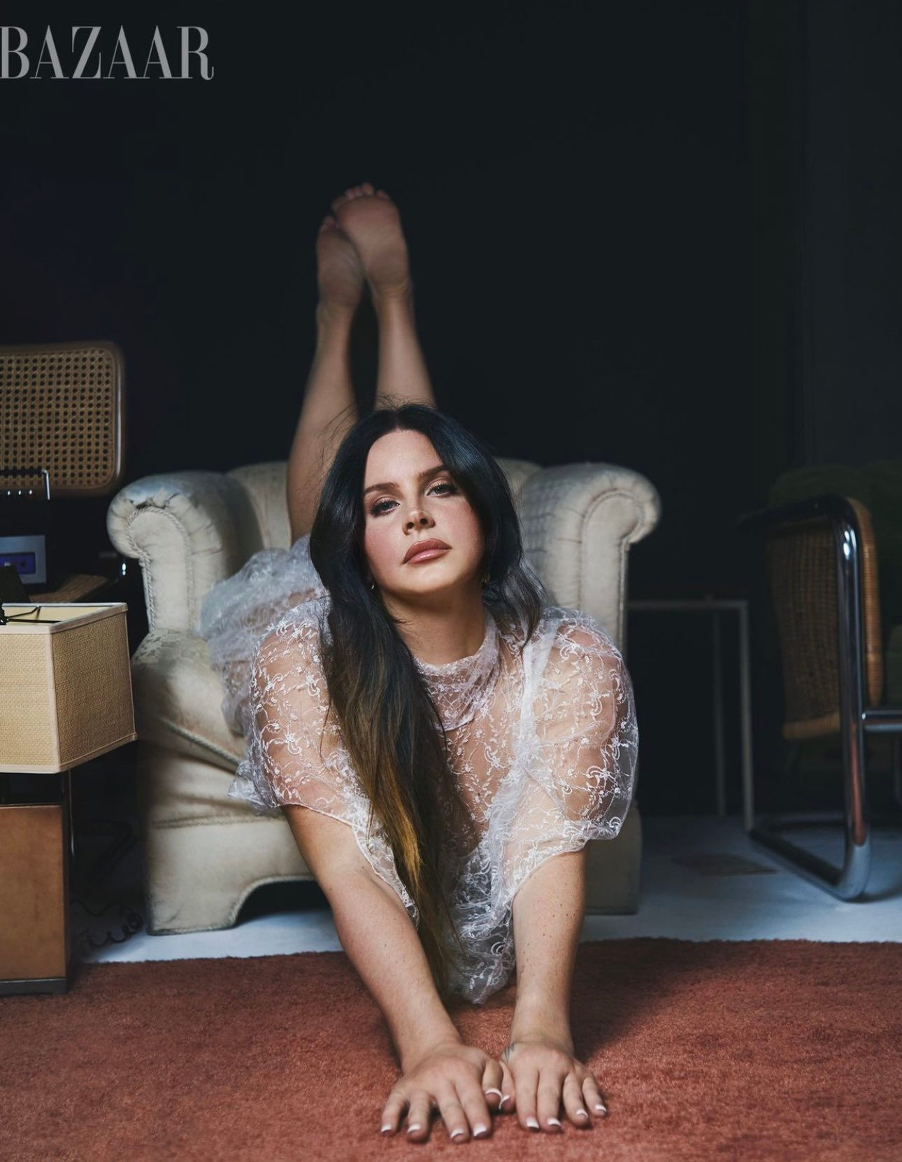 Lana Del Rey is featured on Harper's Bazar magazine - January 2024