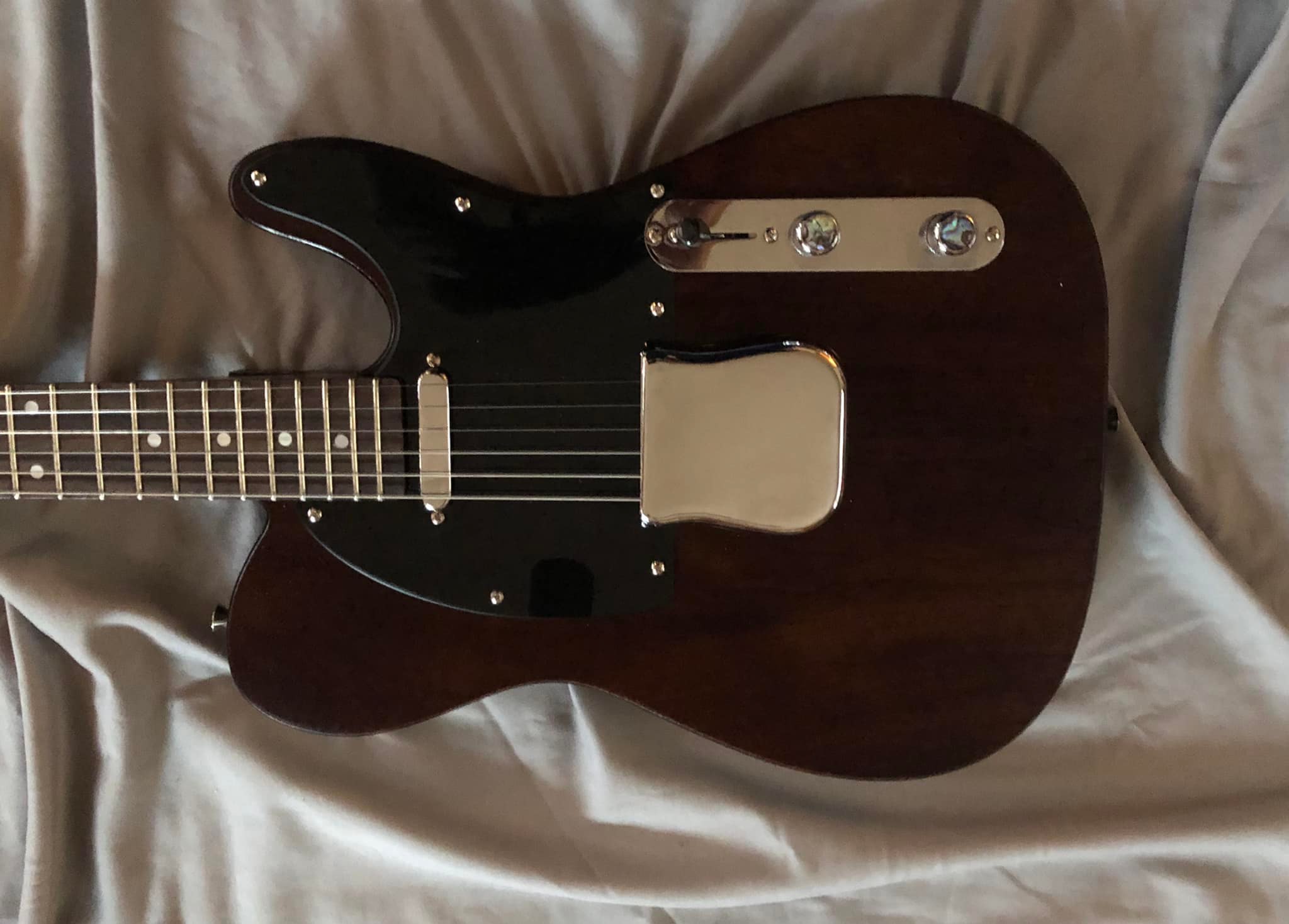 Custom built Telecaster guitar with hand wired electronics and
