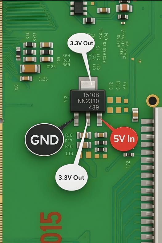 Skillsfullman - 🔌 Voltage Regulator 5V to 3.3V ⚡ The voltage regulator ...