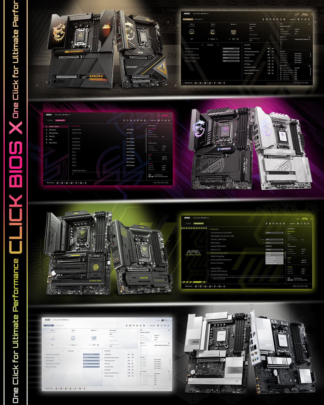 MSI - MSI Click BIOS X นำเสนออินเทอร์เฟซที่ใช้งานง่ายและฟีเจอร์อันทรง ...