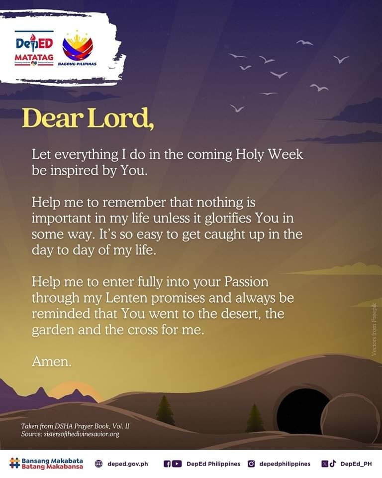This Holy Week, let us all dedicate... - DepEd Tayo GenSan