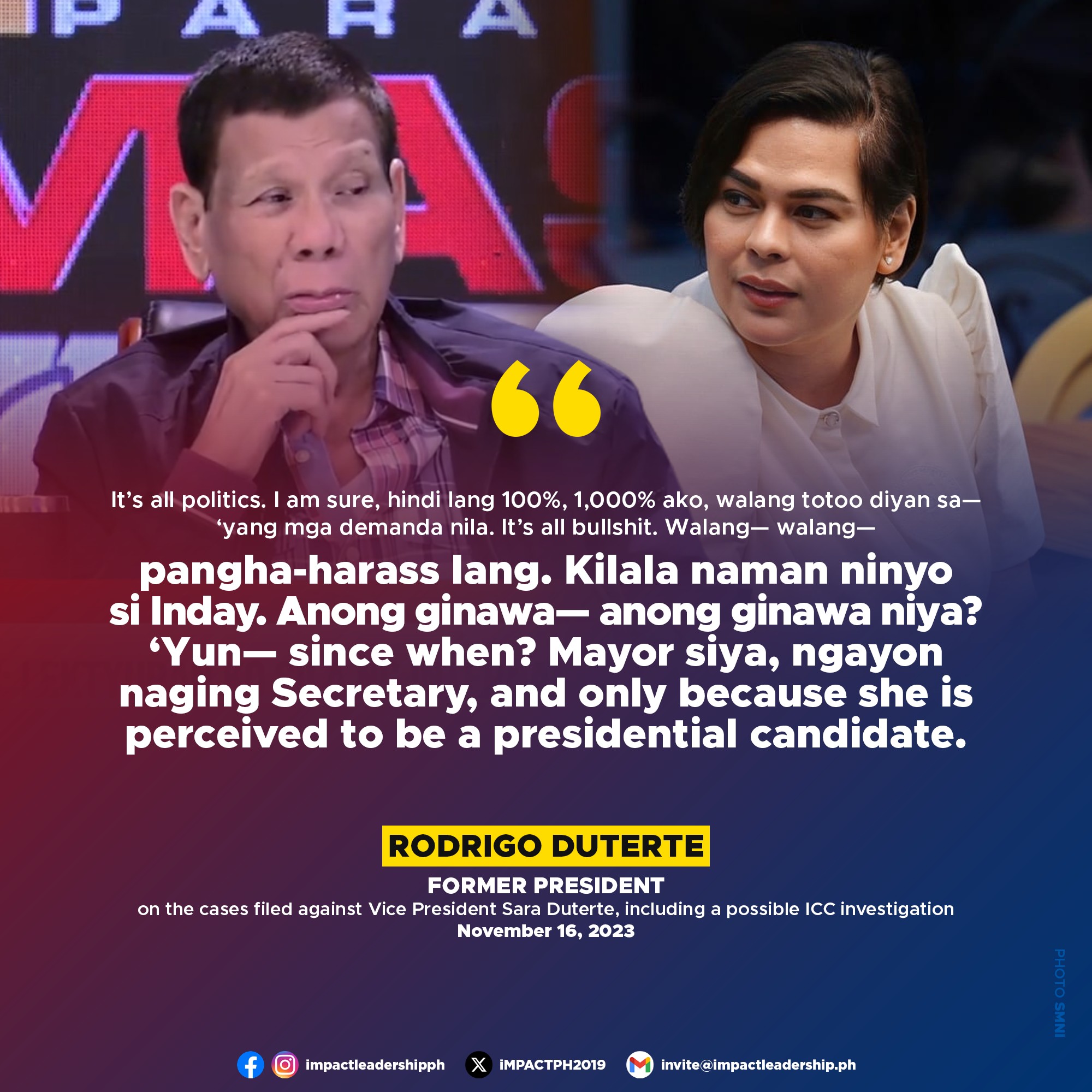 'PANGHA-HARASS LANG'? Former... - iMPACT Leadership