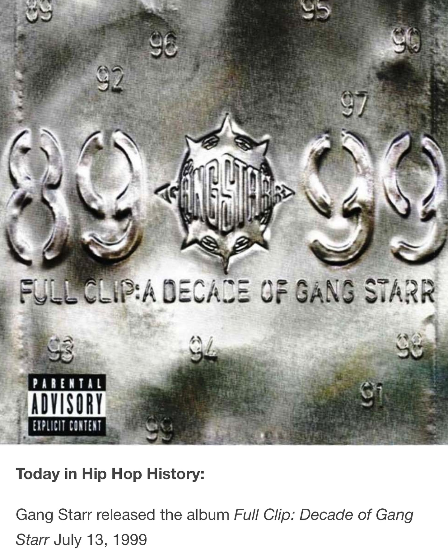 26 years ago today Gang Starr released 'Full Clip: A Decade of