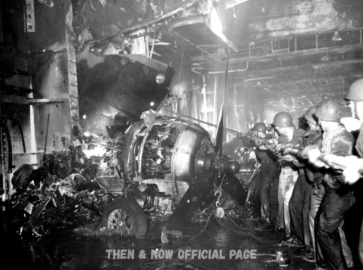Then - Flames and Resolve: USS Intrepid Struck by Kamikazes November 25 ...