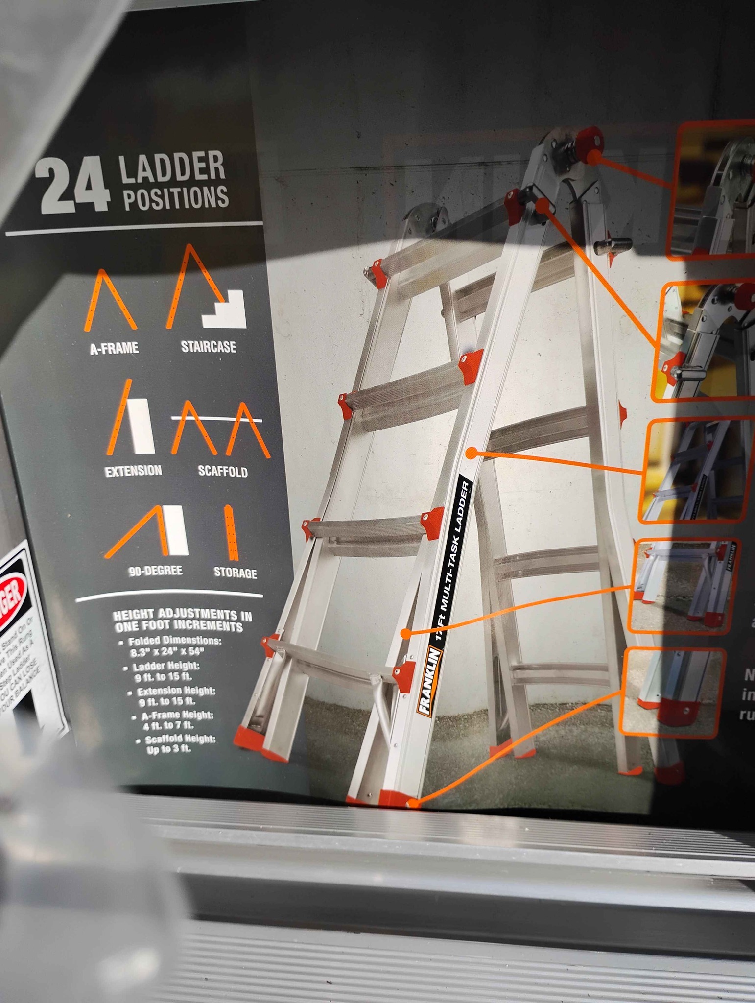 New in original packaging a Franklin 17' multi task ladder. Rated to ...