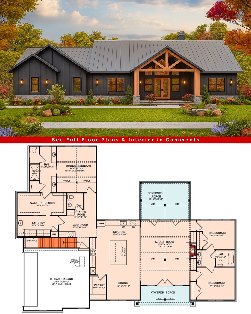 Your - Here's a Beautiful 3-Bed Mountain Craftsman Home with Easy ...