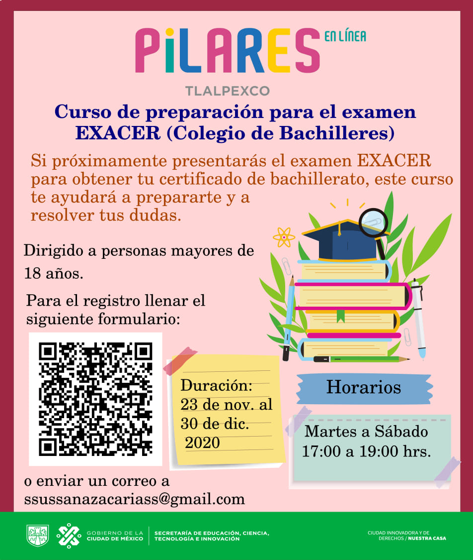 PILARES CDMX - ¿Estás próximo a preparar tu examen EXACER?...