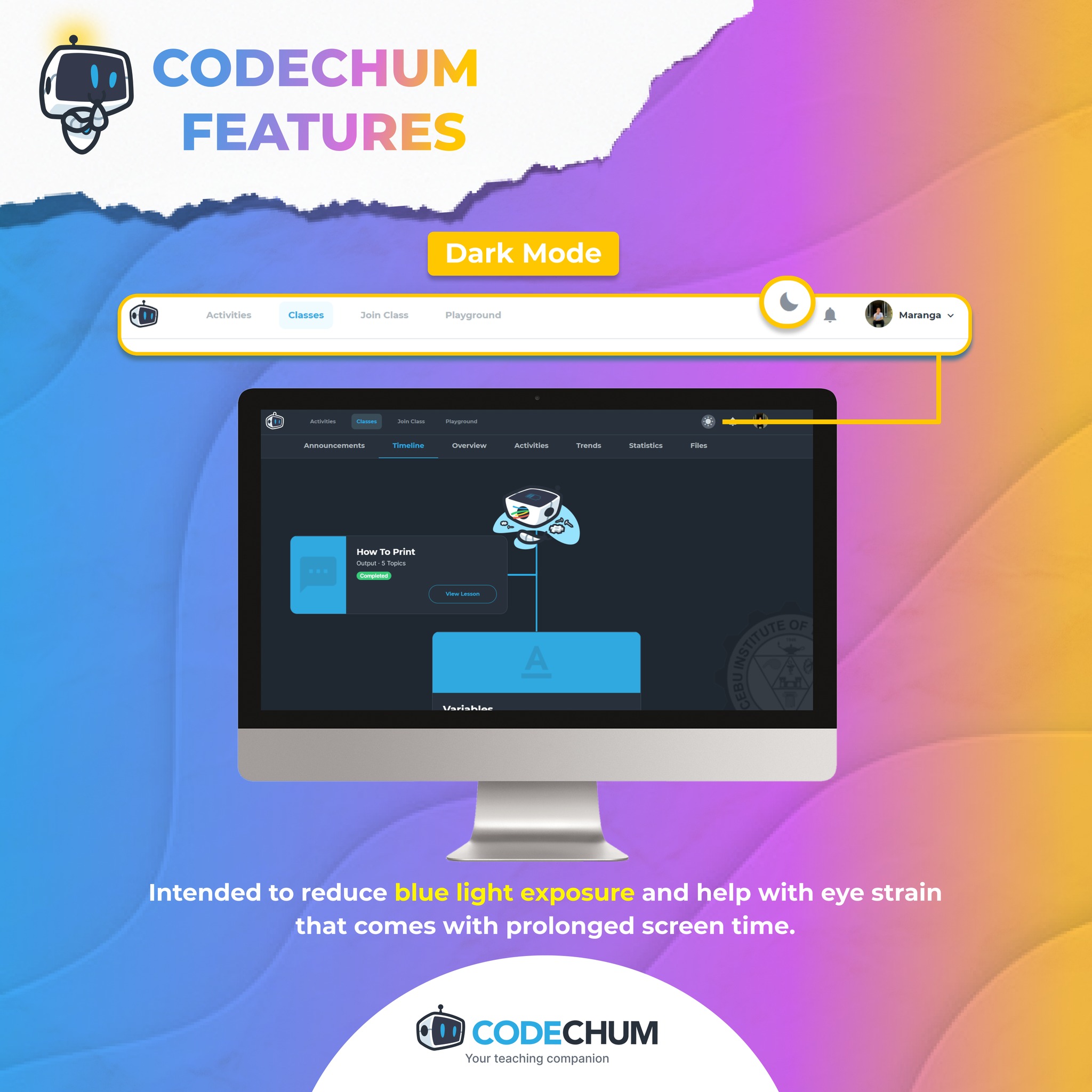 CodeChum - Eyes here! 👀 This feature will help reduce the... | Facebook
