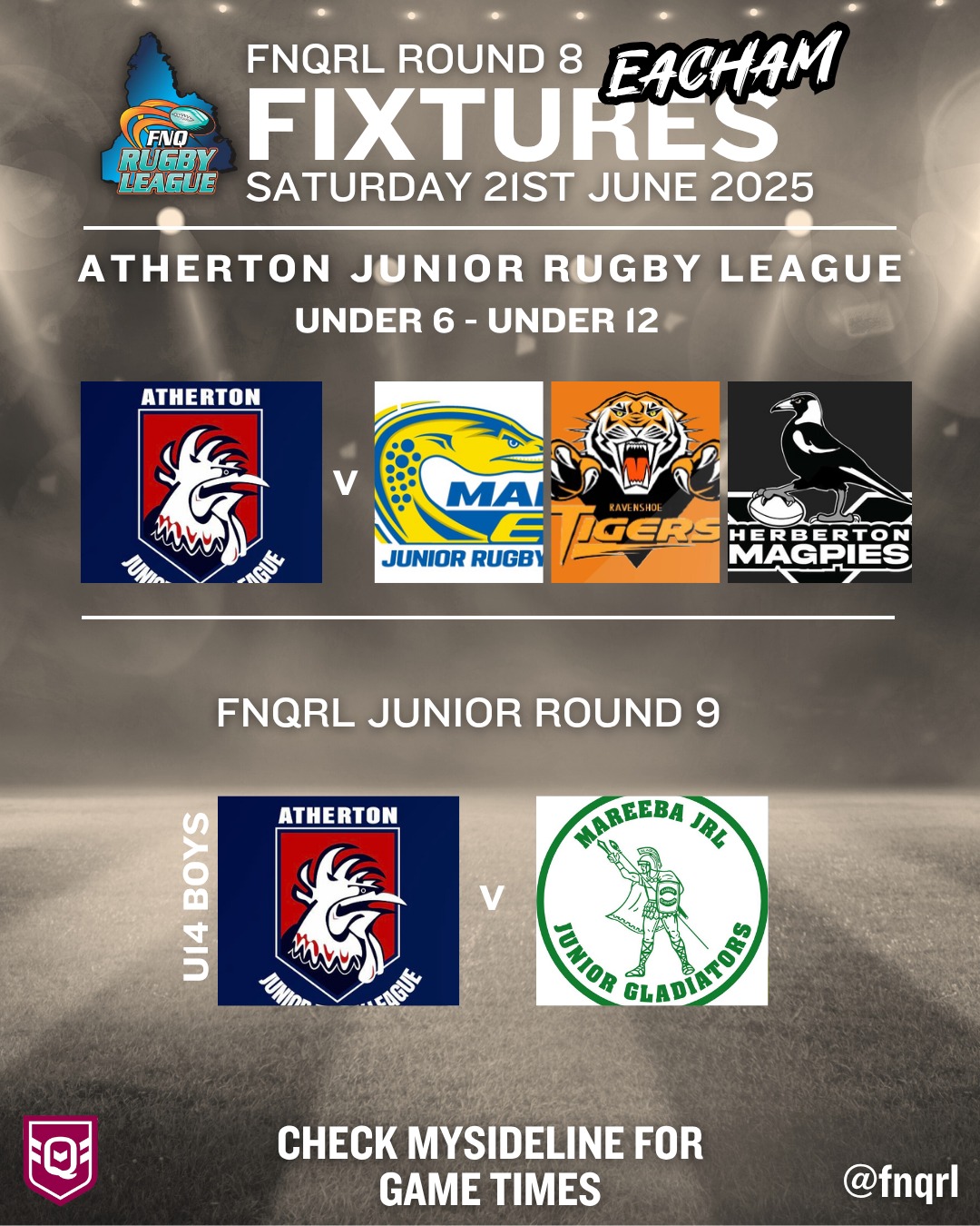 FNQRL - 🎉 Game Day at Atherton Junior Rugby League! 🏉 This Saturday ...