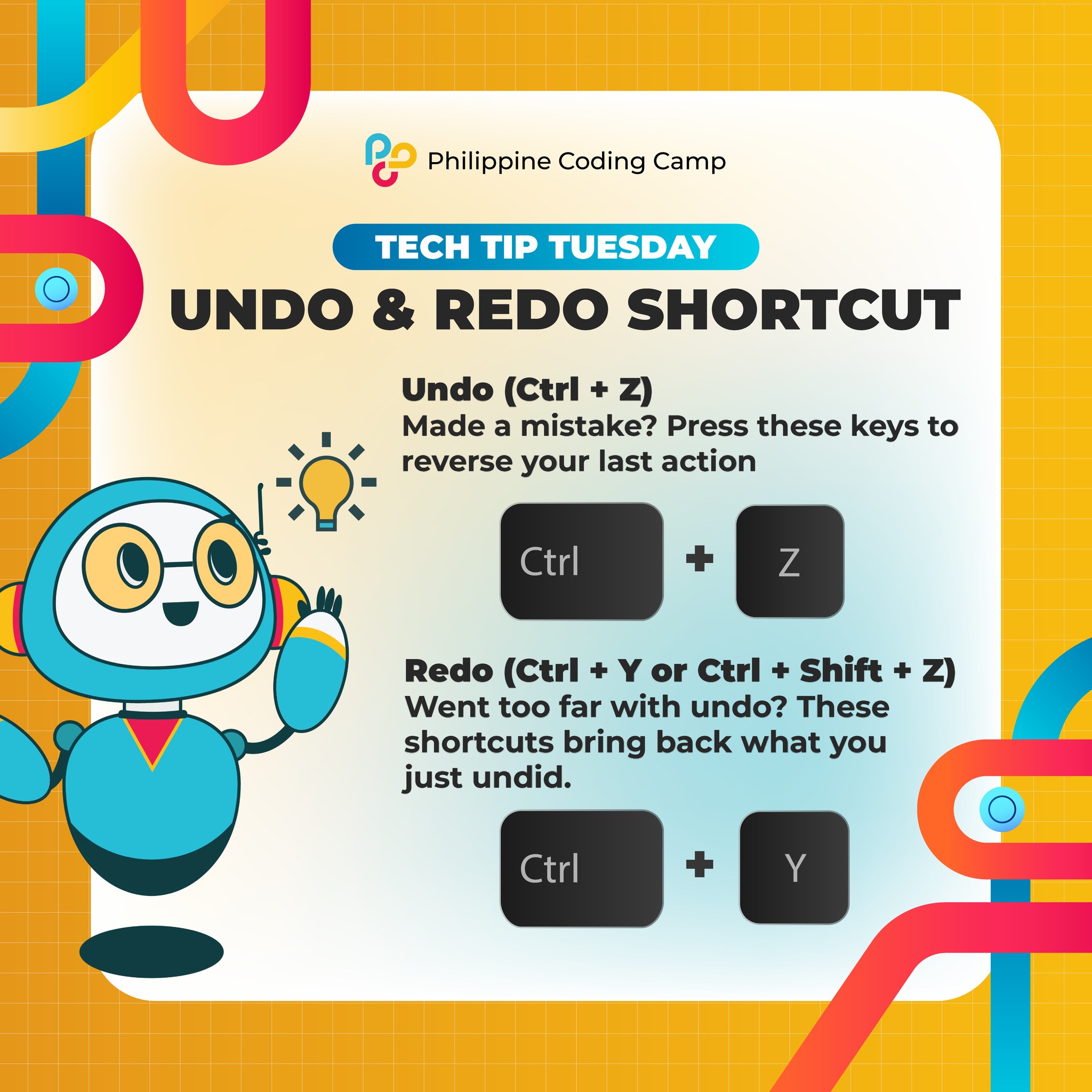 🚀 Tech Tip Tuesday: Quick Undo +... - Philippine Coding Camp | Facebook