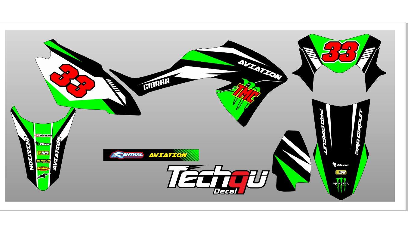 Techqu Decal Decal Untuk Motor Trail Klx Monstrac Facebook
