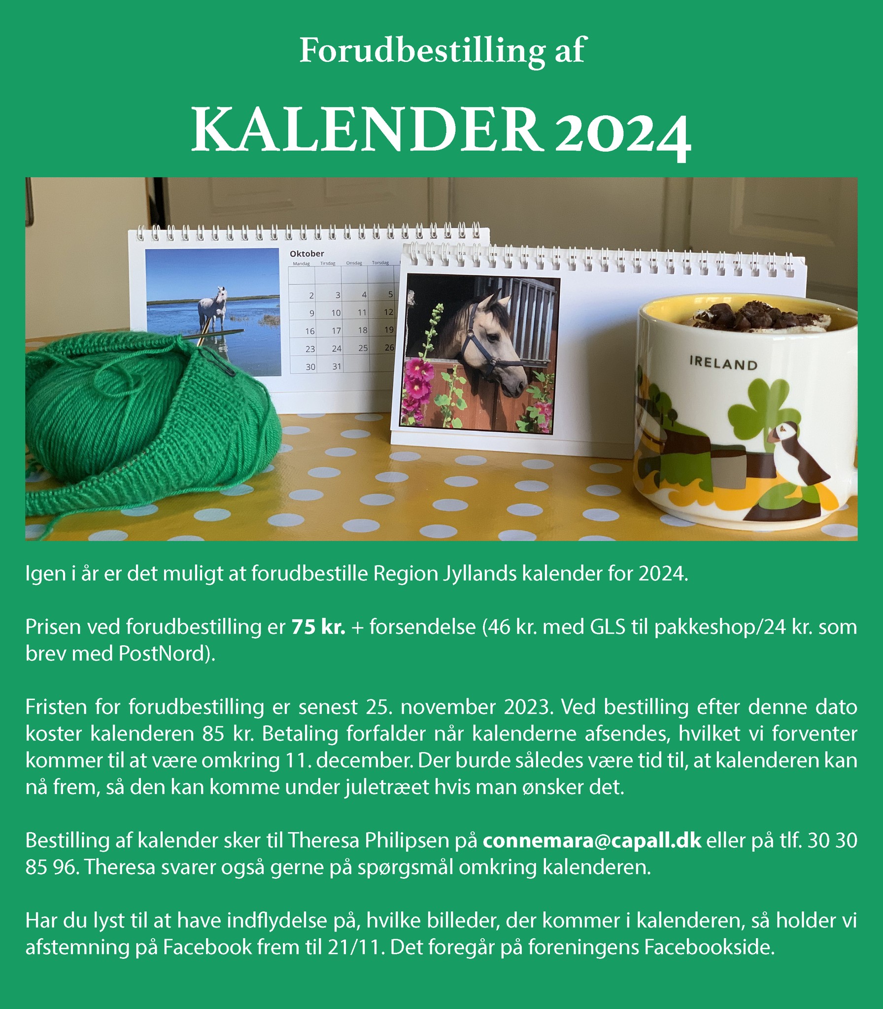 Avlsforeningen - Nu kan du bestille Region Jyllands connemarakalender ...