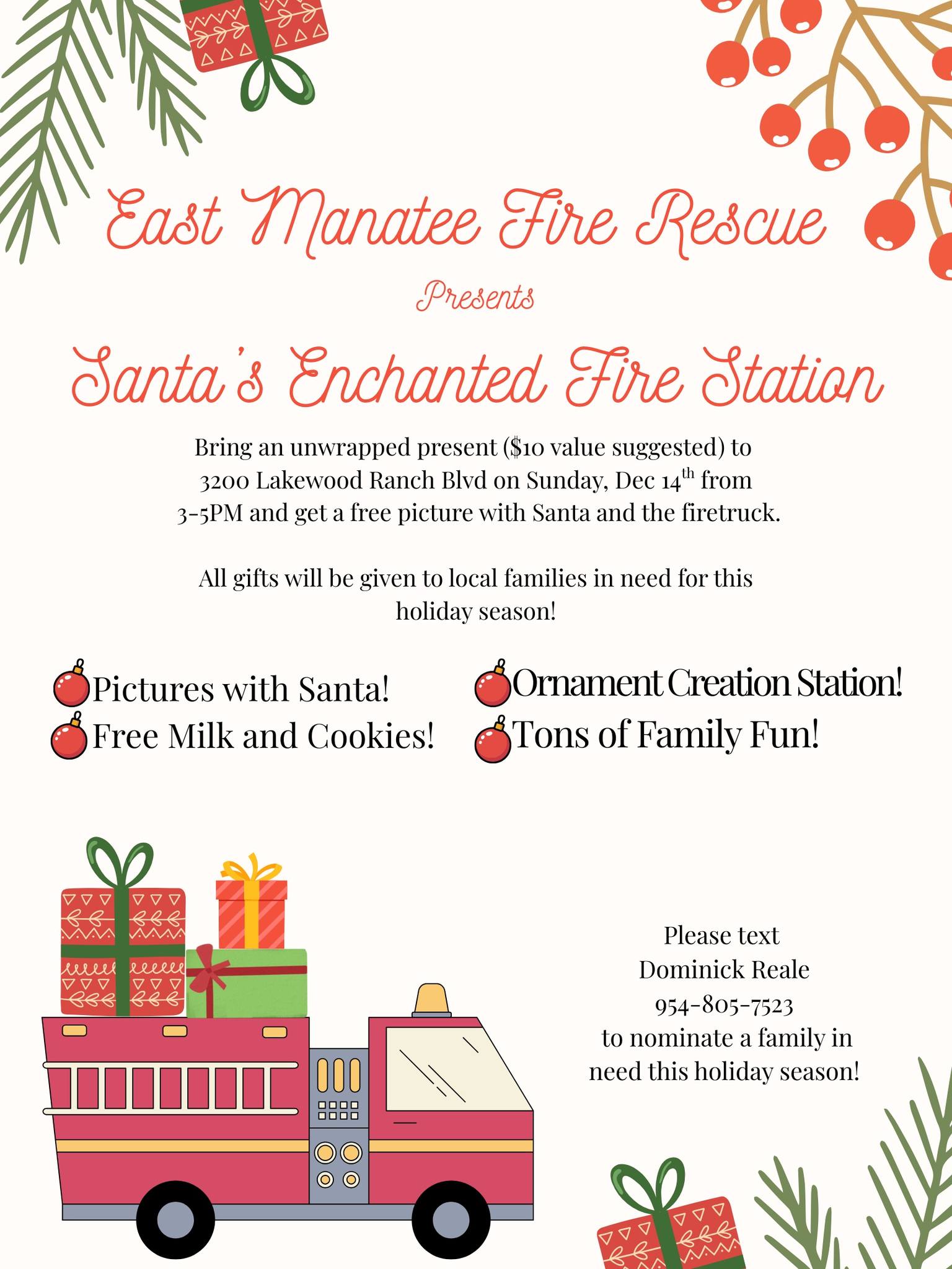 East Manatee Fire Rescue - Santa's Enchanted Fire Station