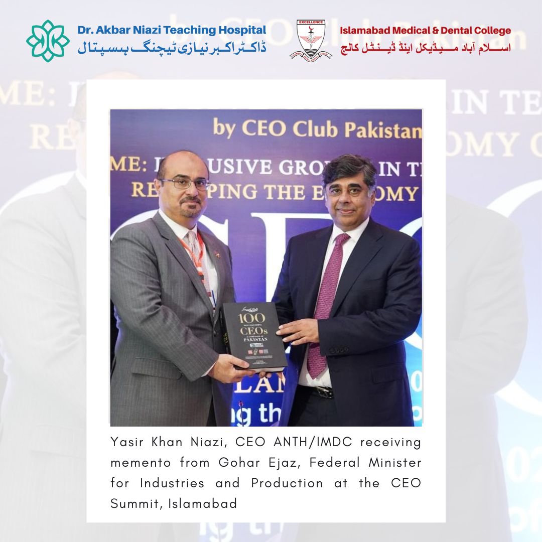 Yasir Khan Niazi, CEO... - Dr.Akbar Niazi Teaching Hospital | Facebook